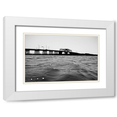 Shimmer White Modern Wood Framed Art Print with Double Matting by Malone, Will