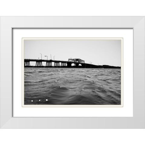 Shimmer White Modern Wood Framed Art Print with Double Matting by Malone, Will
