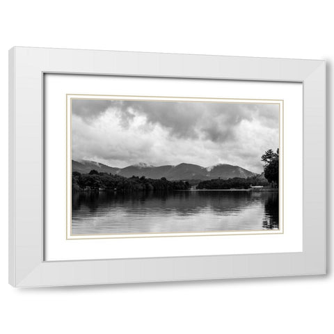 Lake After Rain White Modern Wood Framed Art Print with Double Matting by Malone, Will