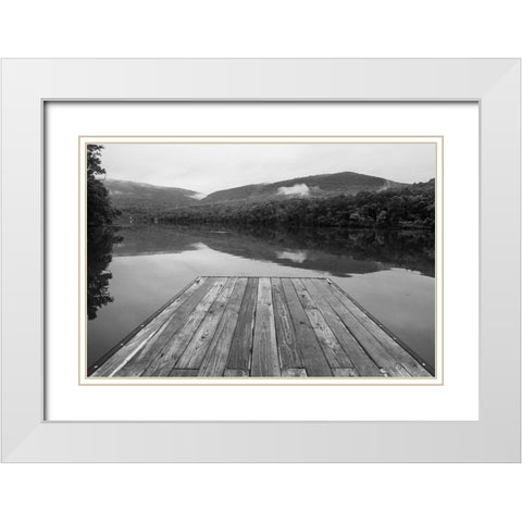 Marks Dock 2 White Modern Wood Framed Art Print with Double Matting by Malone, Will