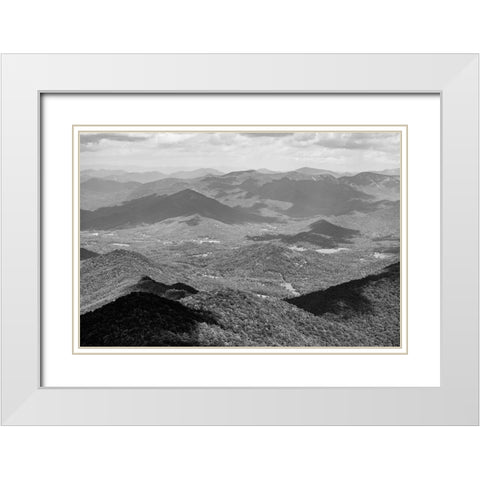 Monochrome Mountains White Modern Wood Framed Art Print with Double Matting by Malone, Will