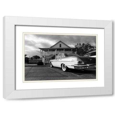 Bel Air White Modern Wood Framed Art Print with Double Matting by Malone, Will