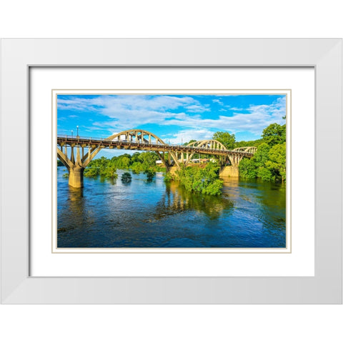 Blooming on the Coosa 4 White Modern Wood Framed Art Print with Double Matting by Malone, Will