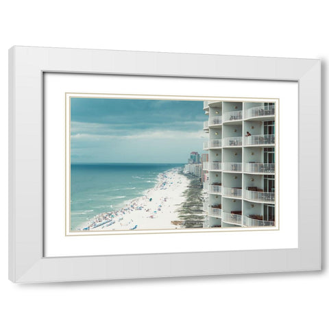 White Sands 4 White Modern Wood Framed Art Print with Double Matting by Malone, Will