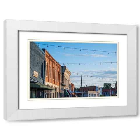 Downtown Wetumpka White Modern Wood Framed Art Print with Double Matting by Malone, Will