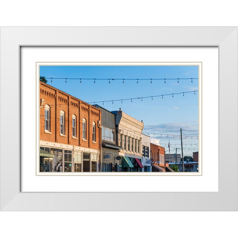 Downtown Wetumpka 2 White Modern Wood Framed Art Print with Double Matting by Malone, Will