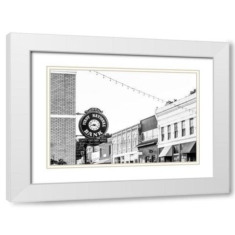 Downtown Wetumpka 4 White Modern Wood Framed Art Print with Double Matting by Malone, Will