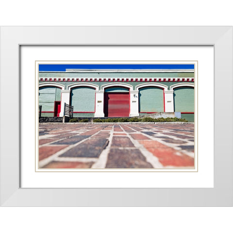 Red Garage  White Modern Wood Framed Art Print with Double Matting by Malone, Will