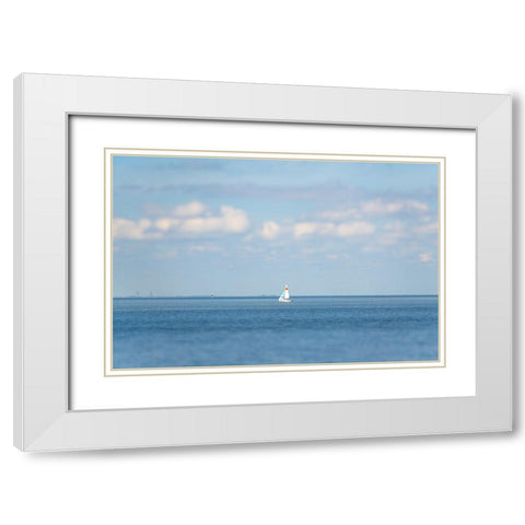Sail Away 2 White Modern Wood Framed Art Print with Double Matting by Malone, Will