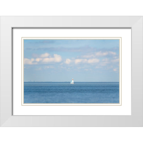 Sail Away 2 White Modern Wood Framed Art Print with Double Matting by Malone, Will