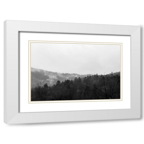 Convergence White Modern Wood Framed Art Print with Double Matting by Malone, Will