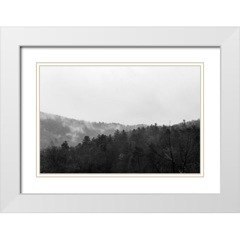 Convergence White Modern Wood Framed Art Print with Double Matting by Malone, Will