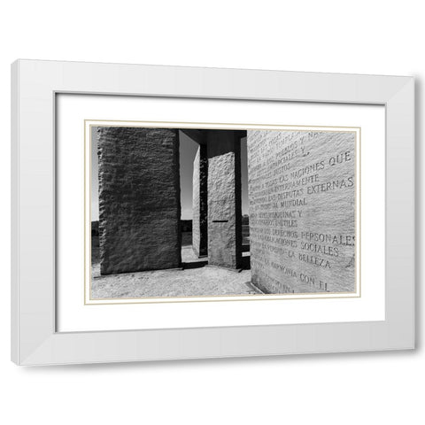 Guidestones 2 White Modern Wood Framed Art Print with Double Matting by Malone, Will