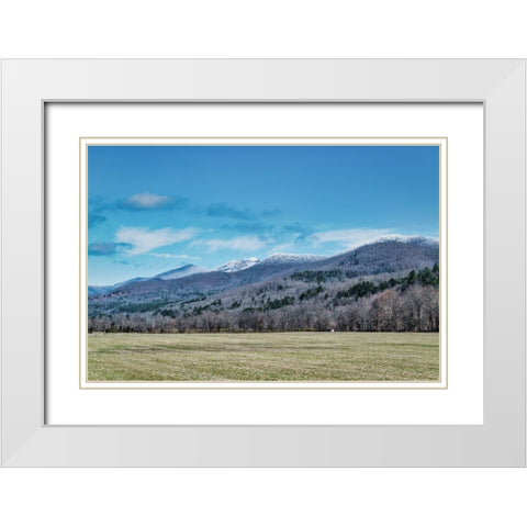 Snow Capped Hiawassee White Modern Wood Framed Art Print with Double Matting by Malone, Will