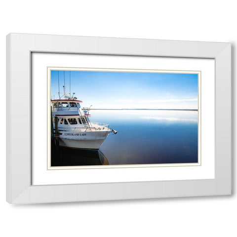 Lady White Modern Wood Framed Art Print with Double Matting by Malone, Will