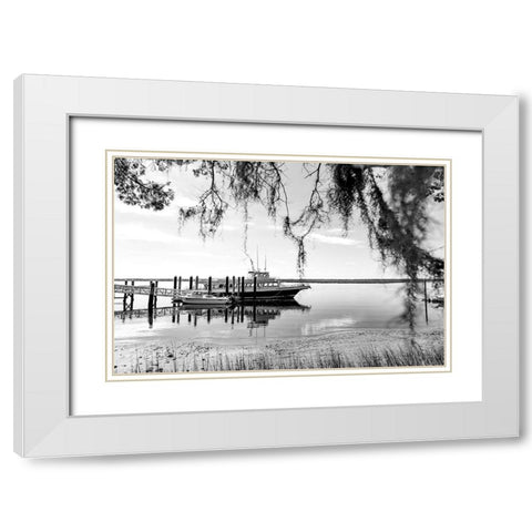 Queen White Modern Wood Framed Art Print with Double Matting by Malone, Will