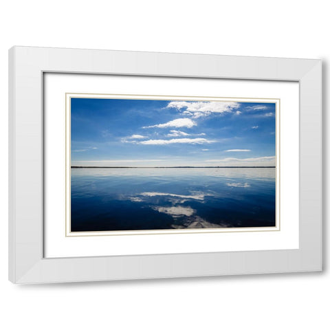 The Sky is a Neighborhood White Modern Wood Framed Art Print with Double Matting by Malone, Will