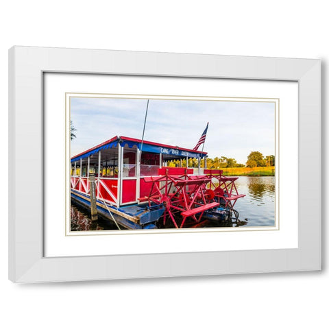 Cane River Queen 2 White Modern Wood Framed Art Print with Double Matting by Malone, Will