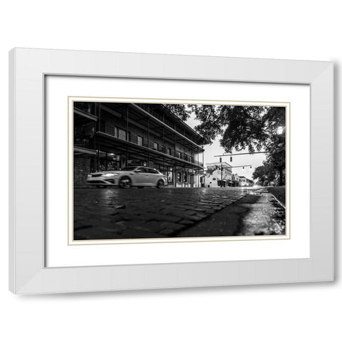 Downtown Natchitoches White Modern Wood Framed Art Print with Double Matting by Malone, Will