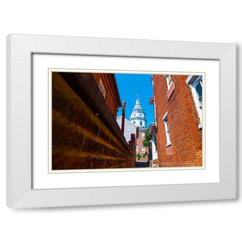 Capital Alley White Modern Wood Framed Art Print with Double Matting by Malone, Will