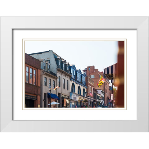 Downtown Annapolis 2 White Modern Wood Framed Art Print with Double Matting by Malone, Will