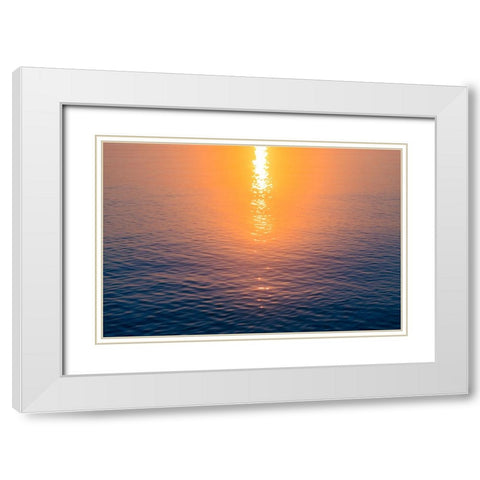 Morning Sun White Modern Wood Framed Art Print with Double Matting by Malone, Will