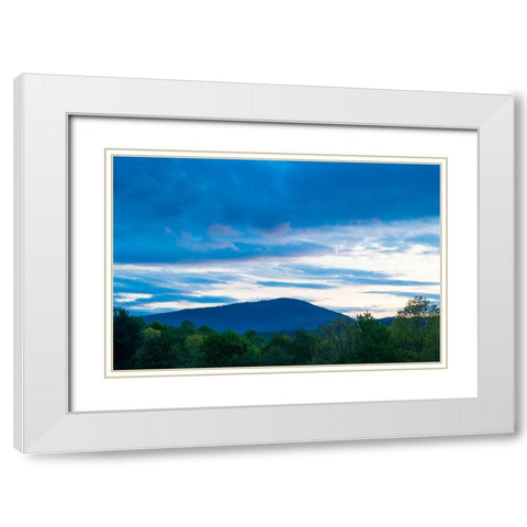 Cashiers Clouds 3 White Modern Wood Framed Art Print with Double Matting by Malone, Will