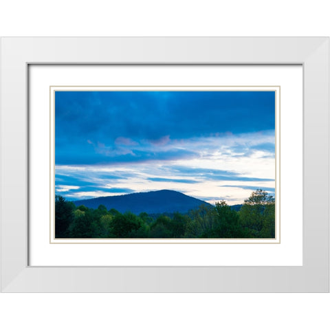 Cashiers Clouds 3 White Modern Wood Framed Art Print with Double Matting by Malone, Will