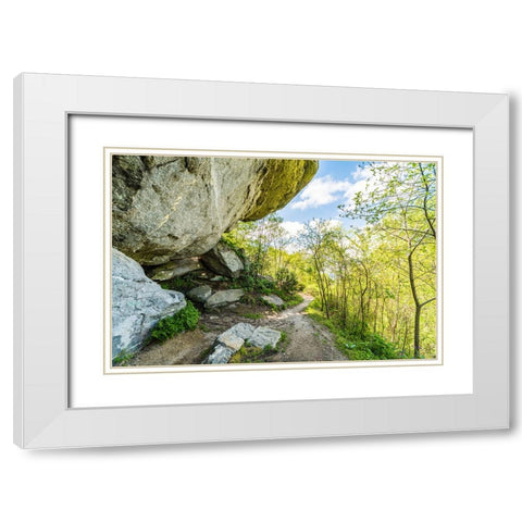 Under the Rock White Modern Wood Framed Art Print with Double Matting by Malone, Will