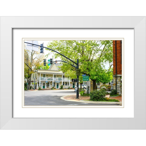 Downtown Highlands White Modern Wood Framed Art Print with Double Matting by Malone, Will