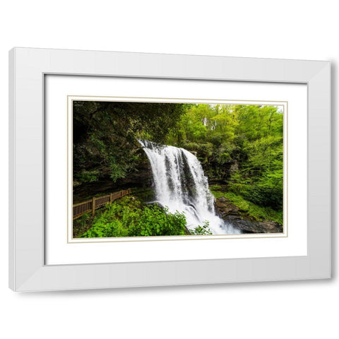 Dry Falls 2 White Modern Wood Framed Art Print with Double Matting by Malone, Will