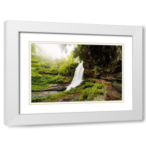 Dry Falls 3 White Modern Wood Framed Art Print with Double Matting by Malone, Will
