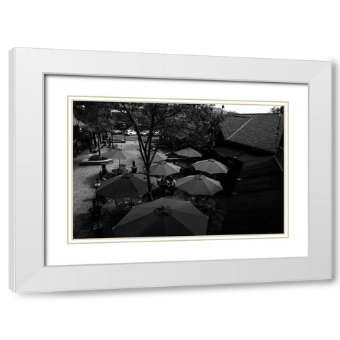 Lunch White Modern Wood Framed Art Print with Double Matting by Malone, Will