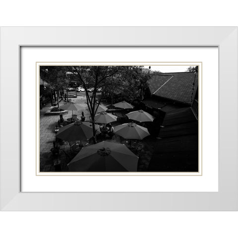 Lunch White Modern Wood Framed Art Print with Double Matting by Malone, Will