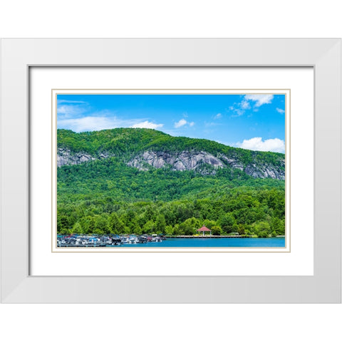 Backdrop White Modern Wood Framed Art Print with Double Matting by Malone, Will