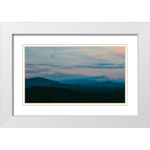 Smokey Morning White Modern Wood Framed Art Print with Double Matting by Malone, Will