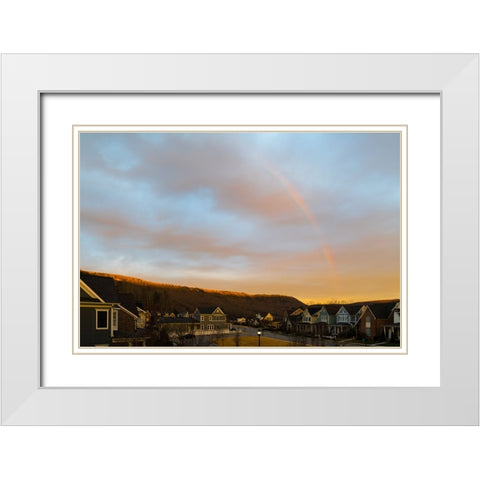 Black Creek Rainbow 2 White Modern Wood Framed Art Print with Double Matting by Malone, Will