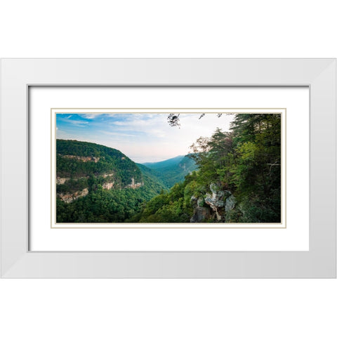 Cloudland White Modern Wood Framed Art Print with Double Matting by Malone, Will