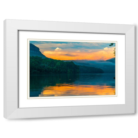 Fire in the Sky 2 White Modern Wood Framed Art Print with Double Matting by Malone, Will