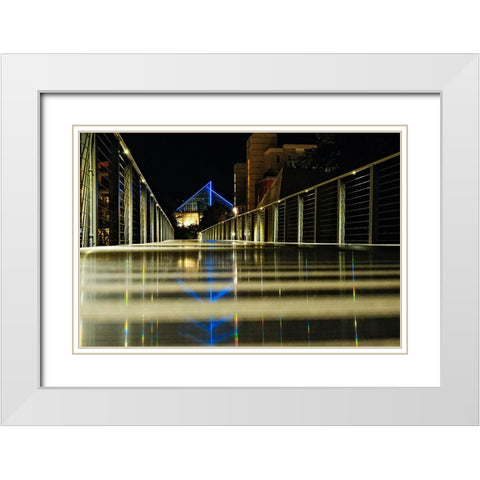 Golden Trail White Modern Wood Framed Art Print with Double Matting by Malone, Will