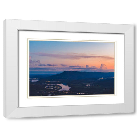 Signal Sunset White Modern Wood Framed Art Print with Double Matting by Malone, Will