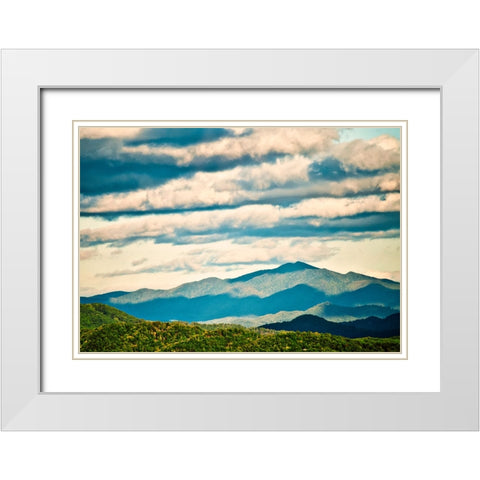 Smokey White Modern Wood Framed Art Print with Double Matting by Malone, Will