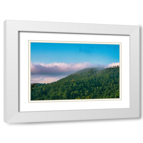 Smokey Morning 2 White Modern Wood Framed Art Print with Double Matting by Malone, Will