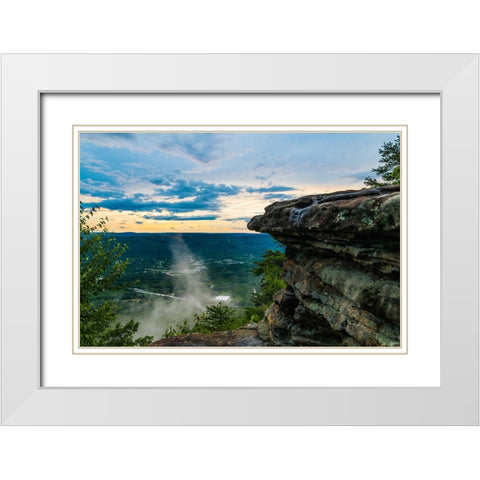 Steam White Modern Wood Framed Art Print with Double Matting by Malone, Will