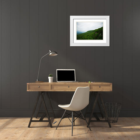 Sunset Rock White Modern Wood Framed Art Print with Double Matting by Malone, Will