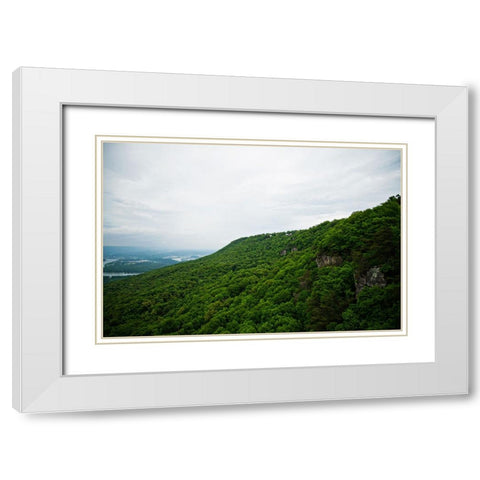 Sunset Rock White Modern Wood Framed Art Print with Double Matting by Malone, Will