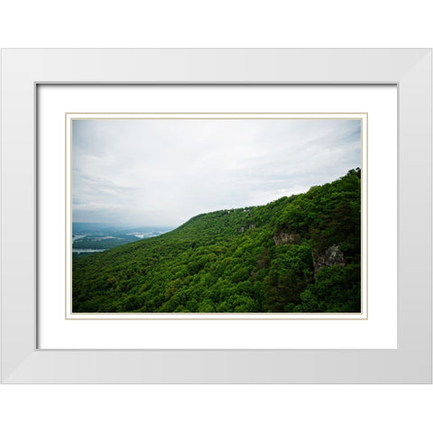 Sunset Rock White Modern Wood Framed Art Print with Double Matting by Malone, Will