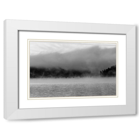 Ocoee Fog 3 White Modern Wood Framed Art Print with Double Matting by Malone, Will