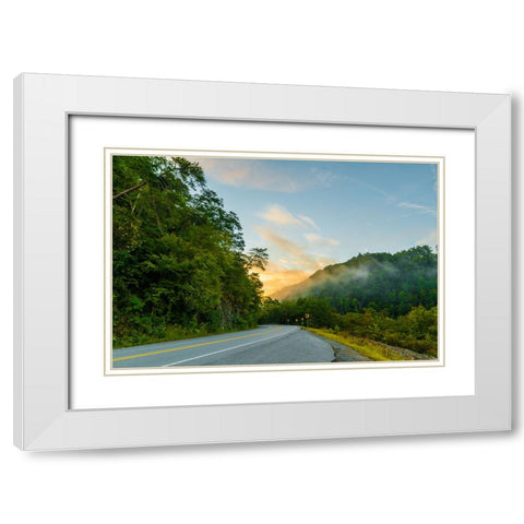 Ocoee Road 2 White Modern Wood Framed Art Print with Double Matting by Malone, Will