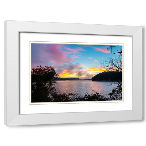 Rainbow Ocoee 2 White Modern Wood Framed Art Print with Double Matting by Malone, Will